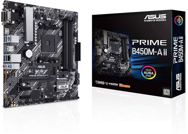 ASUS TUF 게이밍 B550-PLUS WiFi II AMD AM4(3세대 라이젠 ) ATX 마더보드(PCIe 4.0 6 2.5Gb LAN BIOS 플래시백 USB 3.2, mATX, 6 PRIME B550M-A|M.2 x2|WiFi 6