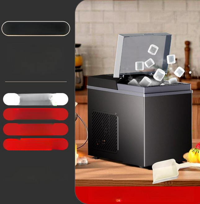 아리랑나 미니제빙기 얼음보관통 휴대용 소형 사무실, 무광블랙 LD666, 기본 색상