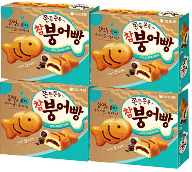 오리온 참붕어빵, 348g, 4개