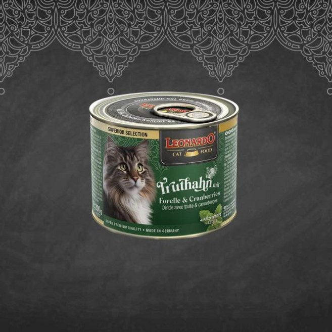 레오나르도 캣 고양이 주식캔 습식사료 칠면조 송어 200g, 1개