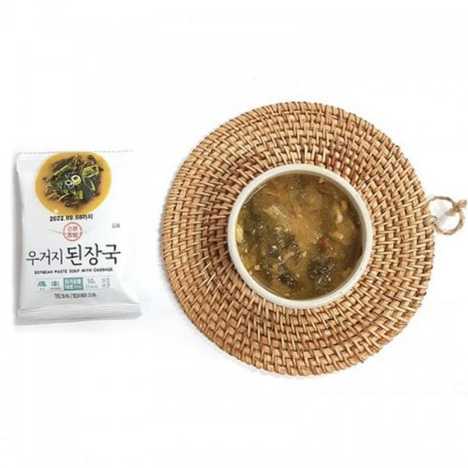 간편식품 즉석국 동결건조 블럭국 우거지 된장국 10g 5P, 1g, 1개