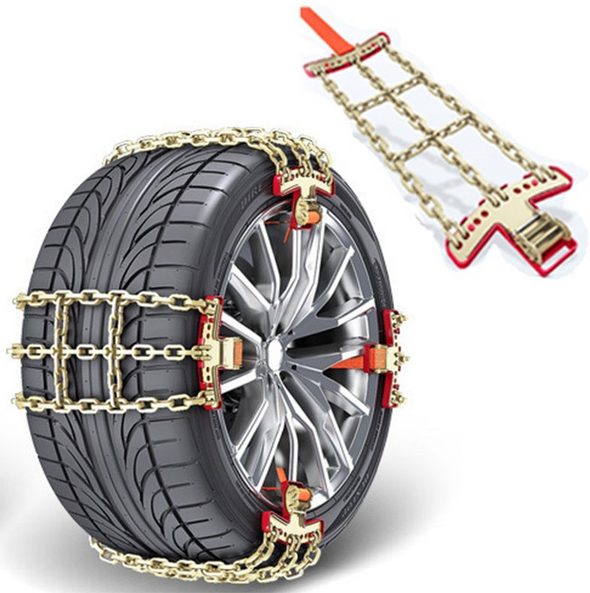 강철 스노우체인 자동 쇠사슬 사슬 차량용 타이어 휠 체인, 10개