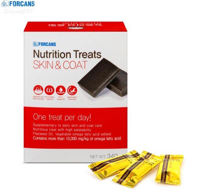 [멍멍냥냥] 강아지 인기영양제 초특가행사!! 포켄스 뉴트리션 트릿 340g, 피부/피모, 1개, 아마씨 오일 - 쿠팡