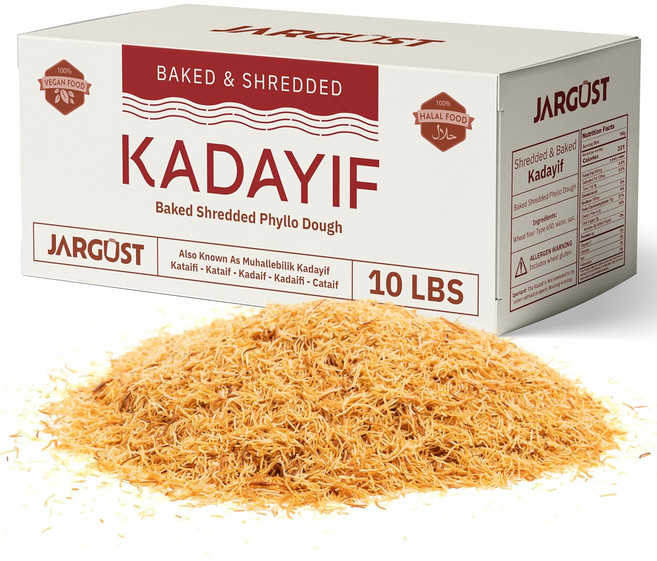 업소용 대용량 슈레드 구운 베이크드 카다이프 10파운드 Jargust, 1개, 4.5kg