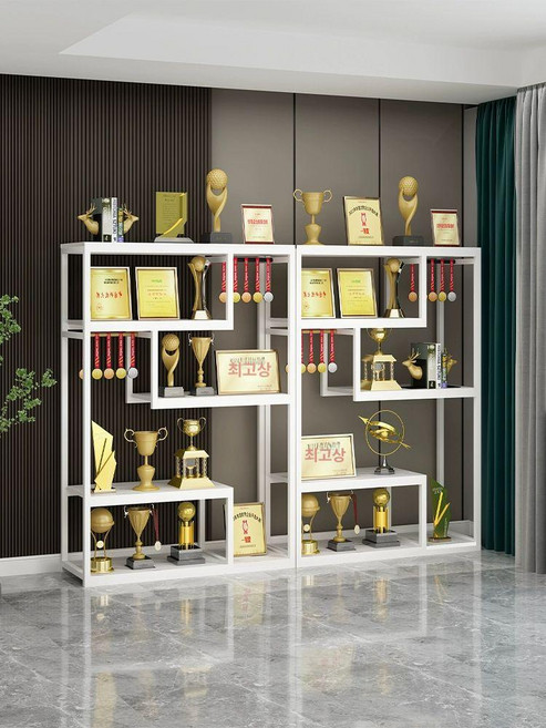 상장 진열장 트로피 전시장 캐비닛 기념품 사진, 화이트 프레임 화이트보드 160 30x185