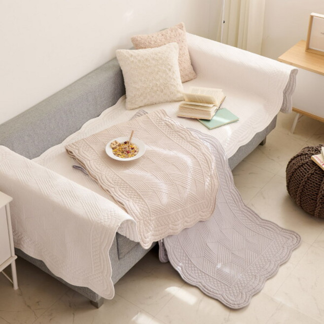 [한일카페트] 순면 사계절용 크리센트 소파패드 90x300 5~6인용