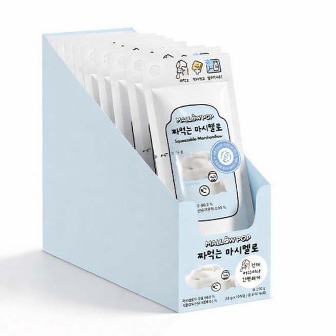 멜로팝 짜먹는 마시멜로 8p, 25g, 10개