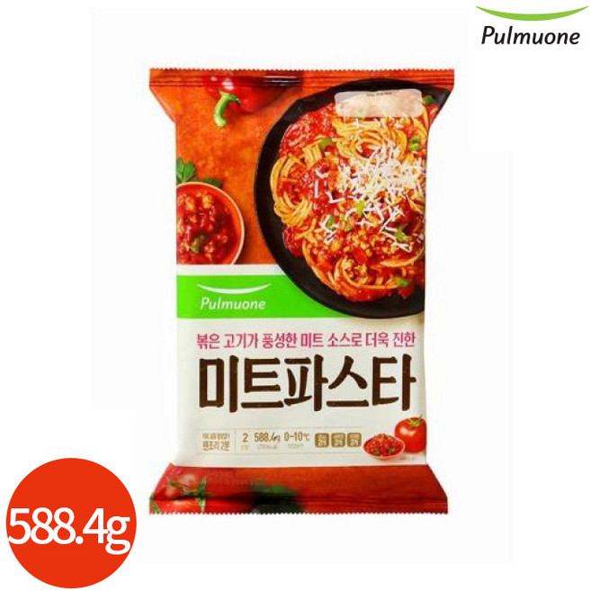 풀무원 미트소스 스파게티 (2인분), 단일, 1개, 588g