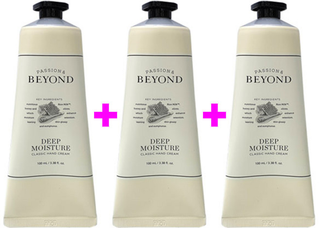 비욘드 클래식 핸드 크림 딥 모이스처 100ml + 100ml + 100ml / U, 3개
