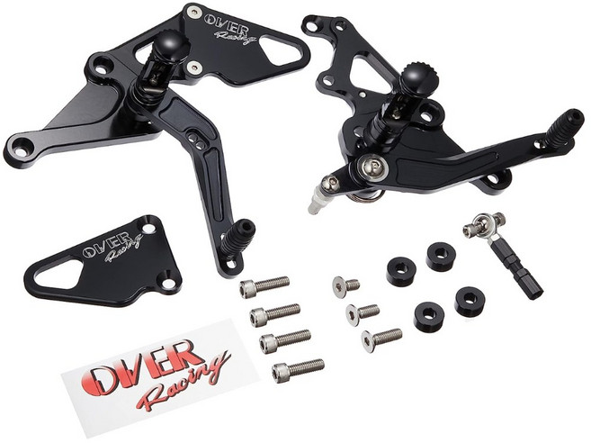 【Gear Base 吉兒基地】 Over Racing MT07 17-20年, 腳踏後移—黑色, 黑色