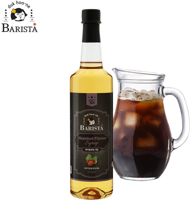 그리심-덕후네 바리스타 헤이즐넛시럽 750ml-커피시럽 카페시럽, 1개, 750ml