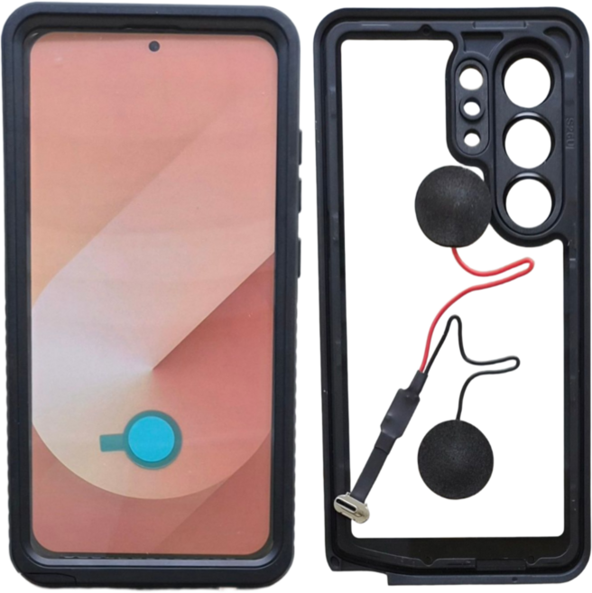 스피드샵 배달대행용품 핸드폰 자석충전용 방수케이스, S26울트라, 블랙