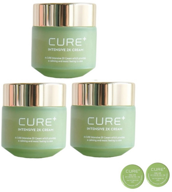 김정문알로에 큐어 2X크림 3개 [2x미니2], 50g