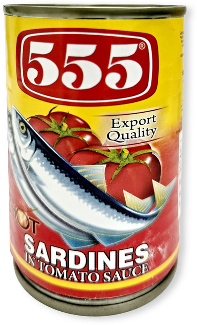 필리핀 555 정어리통조림 핫 토마토소스, 155g, 1개