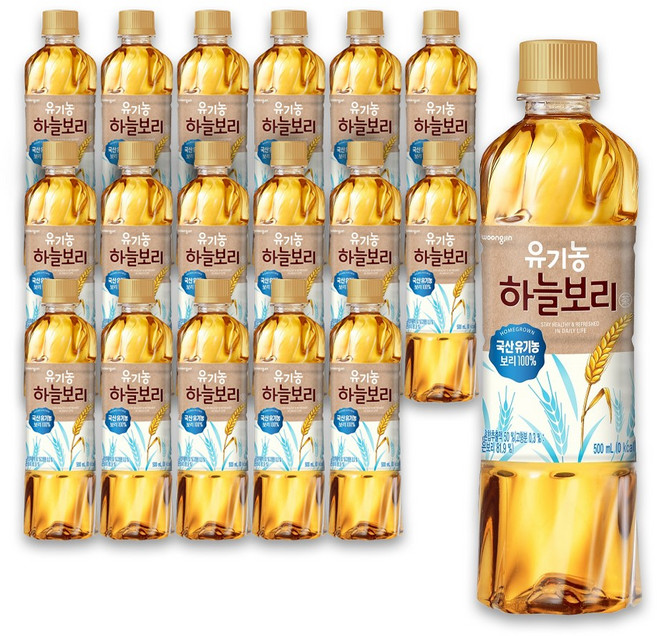 웅진 유기농 하늘보리, 500ml, 48개