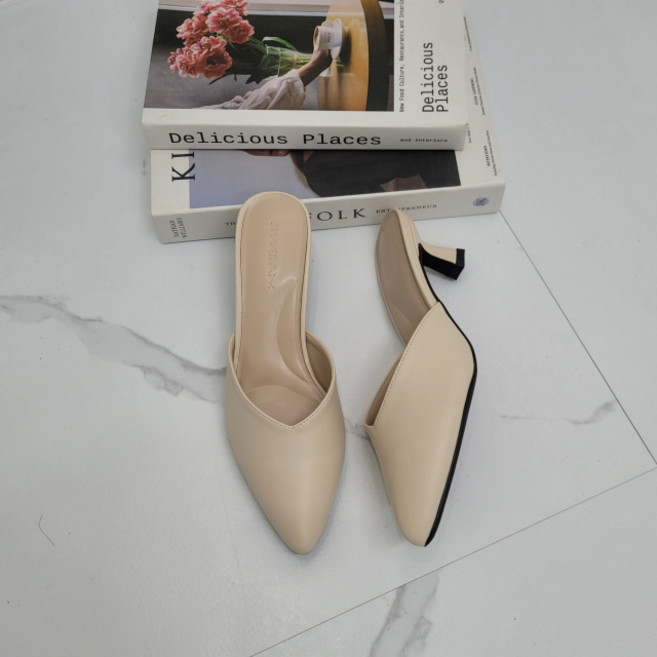 클레오 V라인 스틸레토 뮬힐 (5cm 3color)