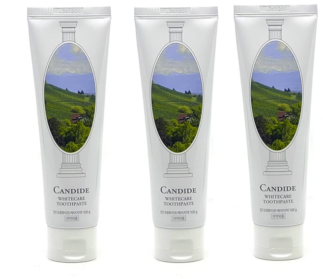 칸디데 미백 치약 올리브영 1등 미백치약+입냄새제거+갈락토스 치약+누렁니제거, 100g, 3개 - 쿠팡