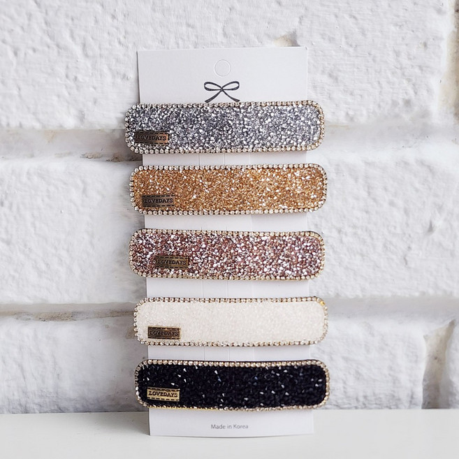 쭌쥬니네 크리스탈 큐빅 똑딱핀 5p 세트