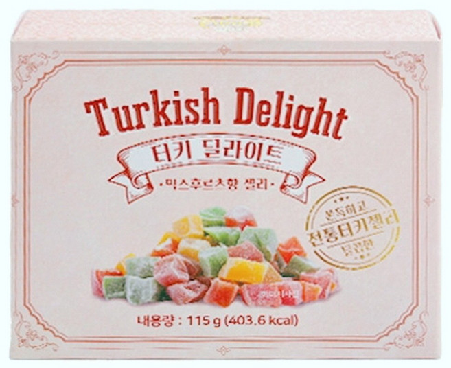 특가! 터키딜라이트 믹스후르츠향 젤리 건강간식 1박스, 24개, 115g