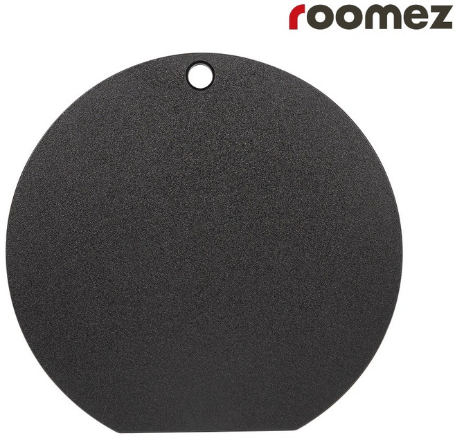 루메즈 친환경 TPE 원형 항균 이유식 도마 나무 실리콘, 리얼블랙, 1개