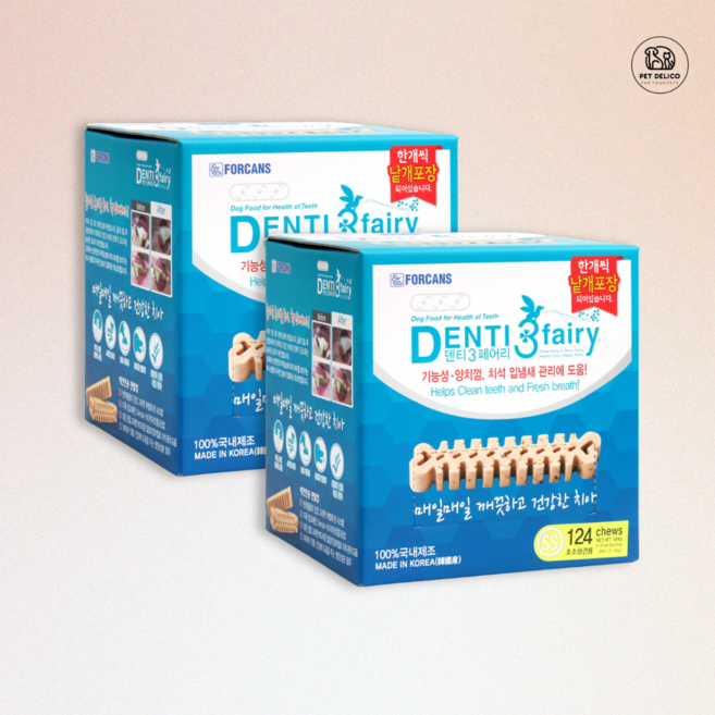 (유통기한임박) 포켄스 뉴트리션 트릿 강아지 덴탈껌 영양제 100P, 2개