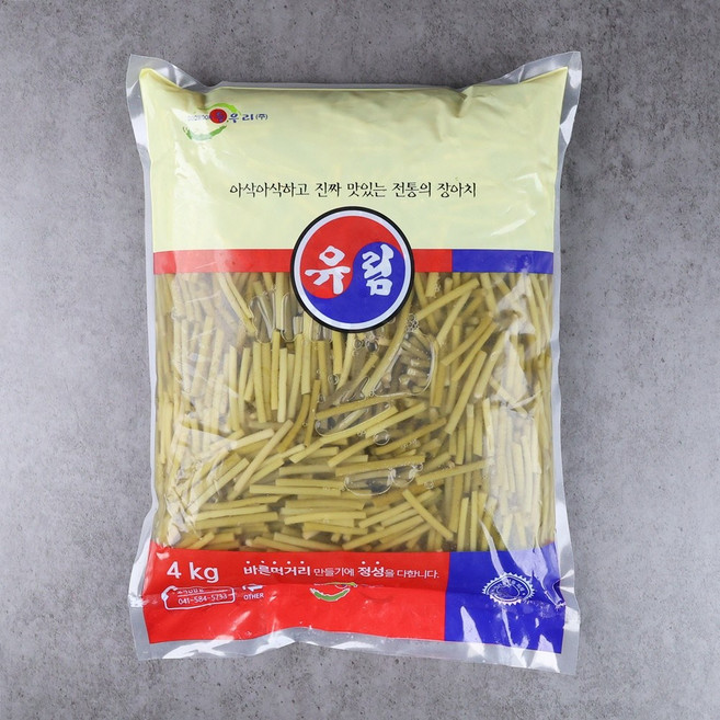유림 마늘쫑지 4kg 1개 아삭아삭 전통 장아찌반찬