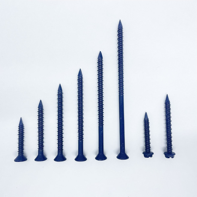 FIXEN 전산볼트 스크류앙카 암나사형 연부 1/2, 콘크리트피스 육각머리 4.8 x 43.1mm, 파란 콘크리트피스, 1개