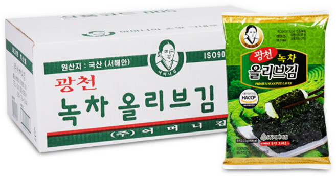 [광천어머니김 본사 발송] 녹차올리브 전장김