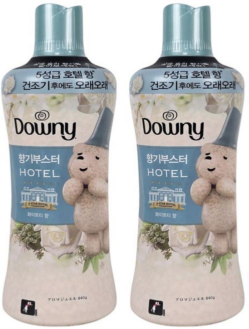 다우니 향기부스터 5성급 호텔 화이트티 향 g, 2개, 840g