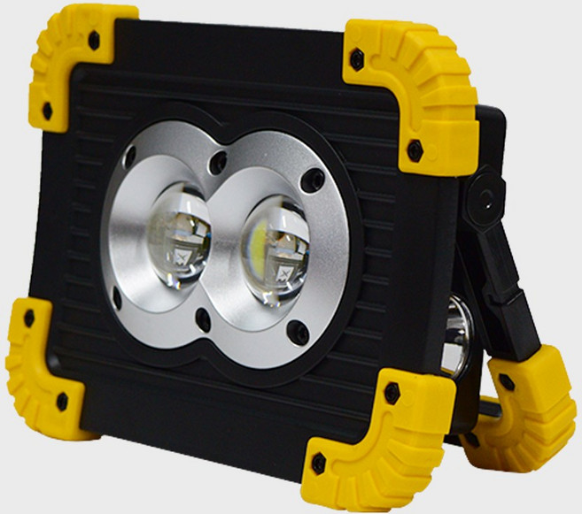 20W 충전겸용 LL-802 작업등 랜턴 COB LED 레져겸용 캠핑후레쉬 낚시 등산 휴대용 투광기, 01_기본구성(1.200mah 2개), 1개
