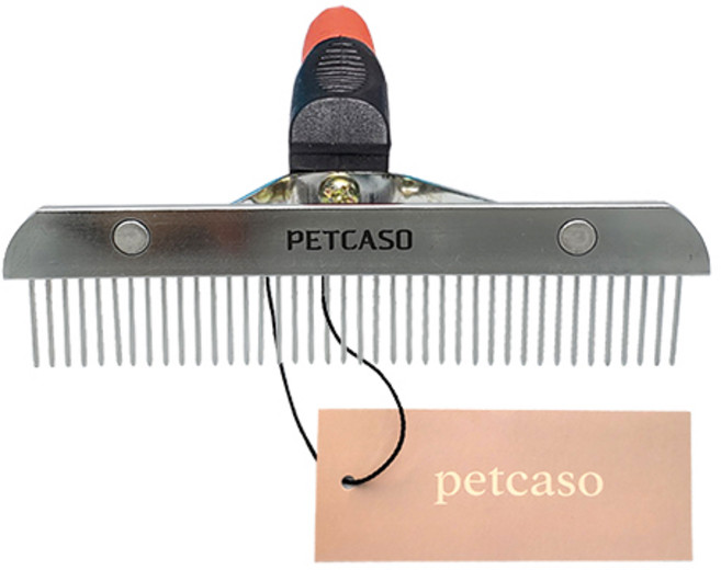 펫카소 대형견 죽은털제거 엉킨털제거 빗 피부보호 브러쉬, 1개, 한색상