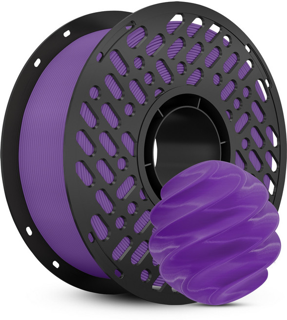 CaiLab 고강도 고탄성 PLA+ 3D 프린터 필라멘트 1.75mm 노즐 막힘 없는 선경 안정성 1kg | 뱀부랩 3D 프린터(P1S P2S A1 H2D등) 호환, 연보라색, (PLA)