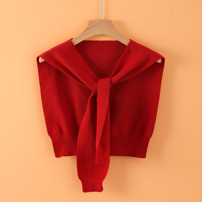 하트팝 페이크니트 어깨니트숄 레이어드 가디건