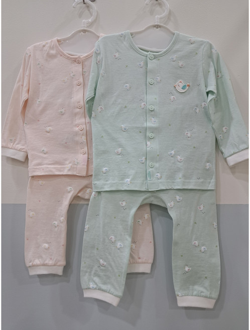 압소바 얇은 긴팔 무형광인증 순면100% 체카 내의 AZA-10384