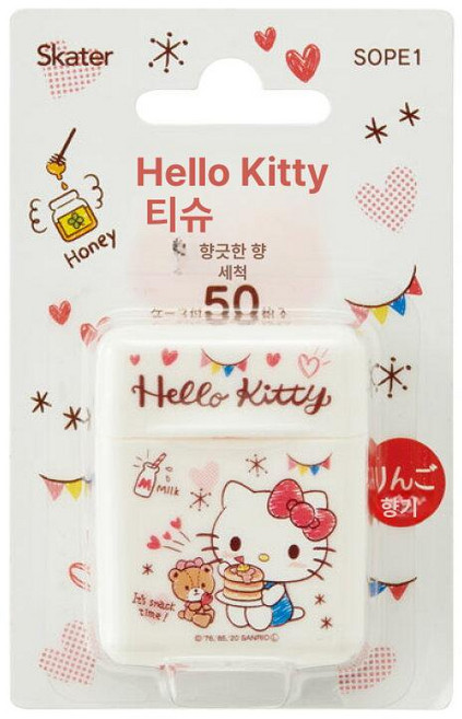 산리오 종이비누+케이스세트 휴대용종이비누 5종, 헬로키티, 1개