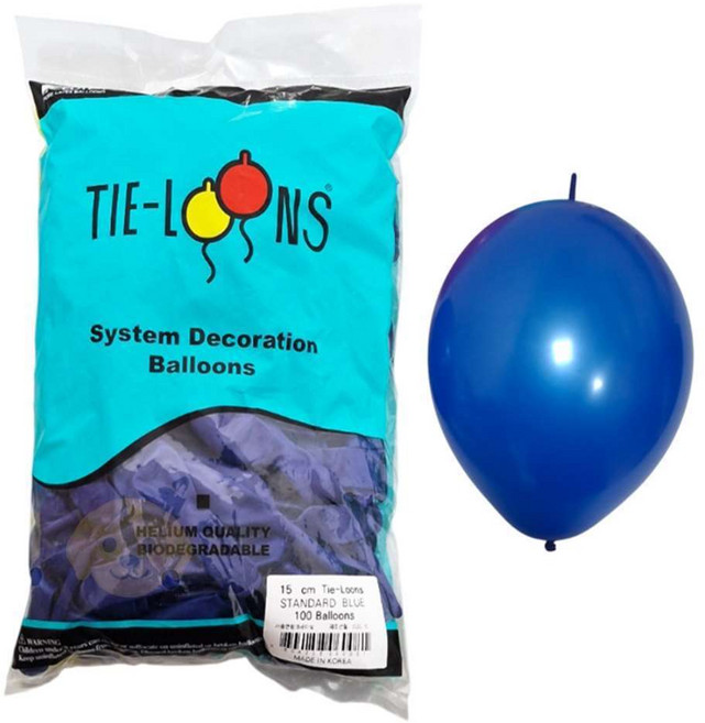 금순이네상점 타이룬6형 일반블루풍선100p 꼬리풍선15cm