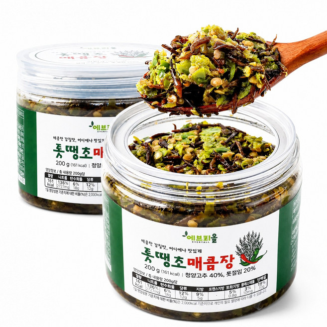 에브리올 청양고추다대기 톳땡초장 땡초매콤장, 1개, 200g