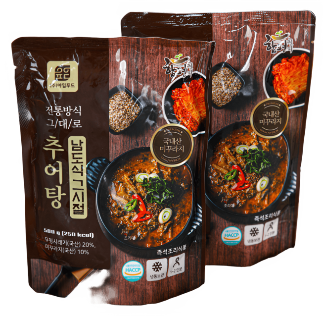 제철밥상 남도식 그시절 추어탕 500g 5팩 고단백 몸보신 보양식 무청시래기 활 미꾸라지