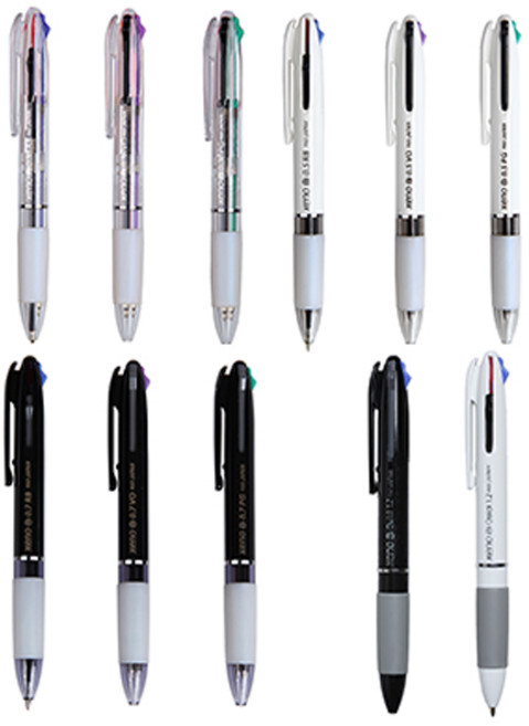 제노 3색 볼펜 다색펜 멀티펜 3색펜 3색볼펜 1타12입 0.38 0.5 0.7 1.2 mm, 0.5/RB-블루/레드