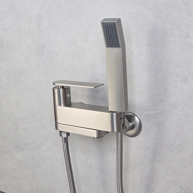 샤워기수전 스텐무광 사각고급 욕조 욕실 화장실 샤워기수전 수도꼭지 2005, 1개