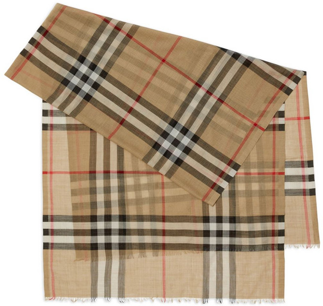 버버리 체크 프린트 스카프