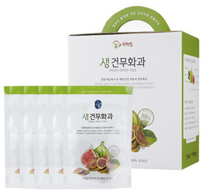 [국내산] 무농약 생건무화과 50g 5봉 (선물박스)