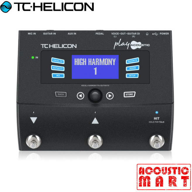 [추후 입고예정] TC Helicon PLAY ACOUSTIC 플레이 어쿠스틱 보컬 통기타 이펙터, 1개
