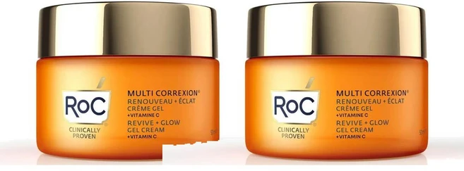 록 멀티 코렉션 리바이브 앤 그로우 젤 크림 50ml 2개 RoC Multi Correxion Revive and Glow Gel Cream - 쿠팡