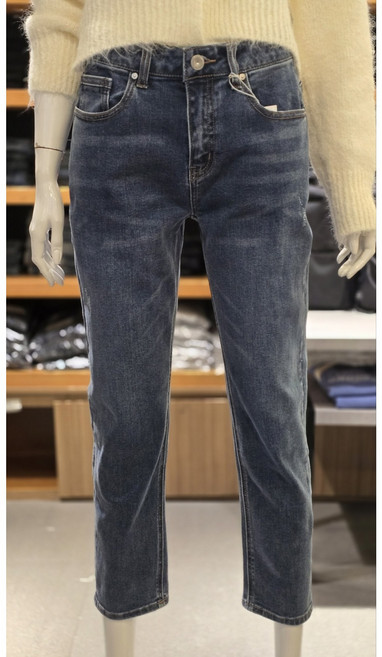 닉스 여성 테이퍼드핏 25 26 27 28 29 30 사이즈 베스트 일상생활 데일리 입기 좋은 힙라인 여유 면 폴리 사방 스판 사계절 청바지 F-NBR-DDB530 IBD