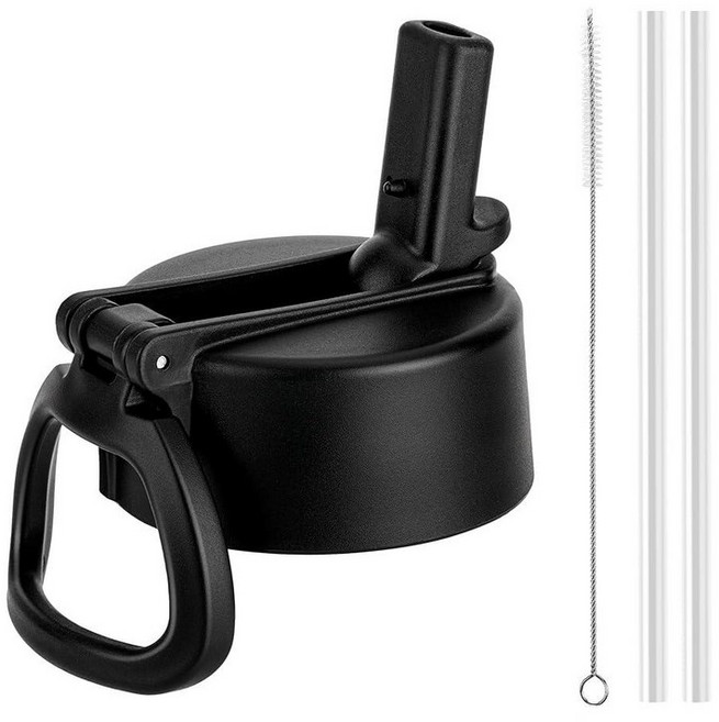 Prurex 써모플라스크 Takeya Simple Modern IRON °FLASK 넓은 입구 병용 빨대 뚜껑 354-1.9L(12-64온스) 누출 방지 교체 뚜껑, 1팩
