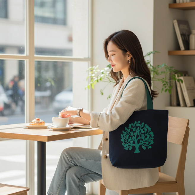 럭키트리 에코백 보조가방 데일리백 토트백