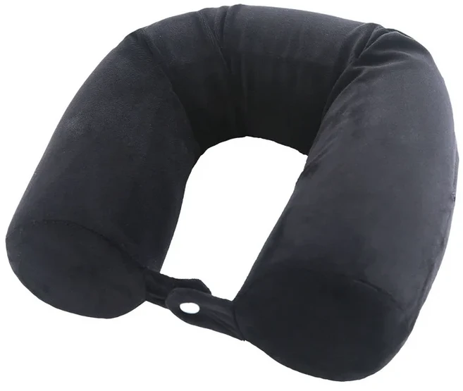 여행용 수납형 U자형 베개 메모리폼 경추 베개 메모리폼 U자형 베개, 02 Single neck pillow, 02 Purple cationic clot