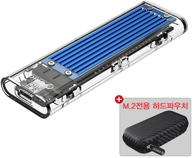 오리코 TCM2-C3 외장하드케이스(파우치포함) 슬라이드, 상품선택_레드, 레드