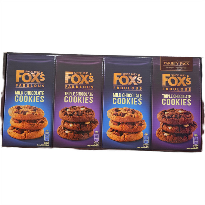 폭스 패뷸러스 초콜릿 쿠키 180G, 4개
